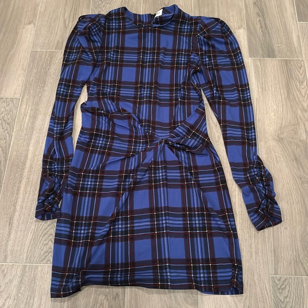 Lini Women’s Blue and Red Plaid Dress Size S